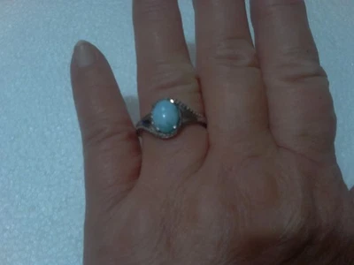 Acero Inoxidable Y Larimar Marcado 316 L SS Talla 7 Foto 1 de 4