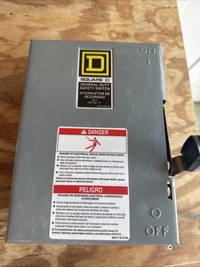 Square D General Duty Safety Switch D321N 30AMPS 240 VAC - Picture 1 of 10
