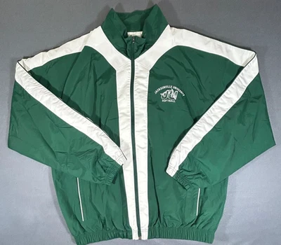 Jacksonville University Windbreaker Jacket Men's Green White Full Zip Size XL - Image 1 of 4