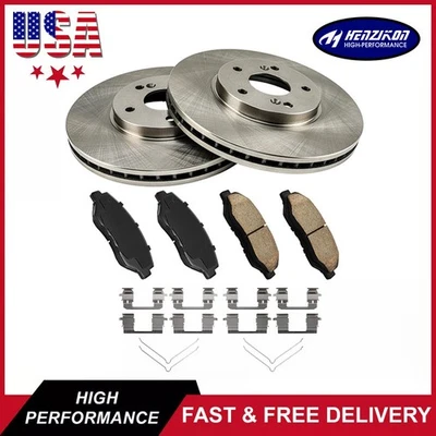 Front Disc Brake Rotors and Ceramic Brake Pads Kit Fit 2003 - 2008 Honda Pilot - Изображение 1 из 4