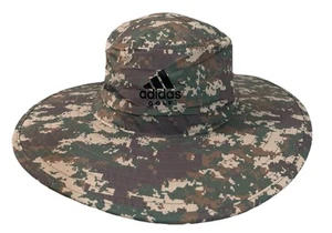 Sombrero para sol de golf de ala ancha Adidas S/M camuflaje digital UPF 50 cordón ajustable - Imagen 1 de 5
