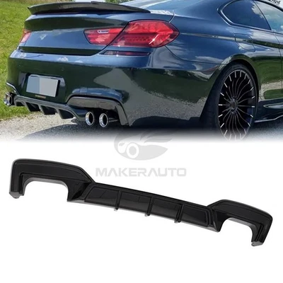 Gloss Black Rear Bumper Diffuser For BMW 6 Series F06 F12 F13 M Sport 2012-2019 Foto 1 de 4