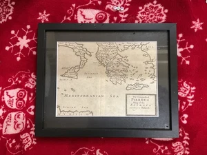 1728 VERY RARE Herman Moll Map , Genuine Antique, Italy Greece FRAMED PYRRHUS - Picture 1 of 4