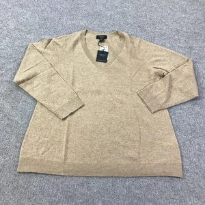 Charter Club Pullover Damen 2X Beige Camel Luxus Kaschmir V-Ausschnitt Pulli Neu - Bild 1 von 12