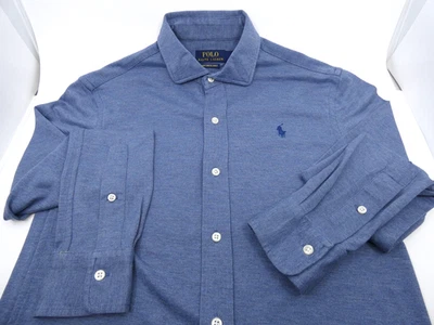 Polo Ralph Lauren Men's Super Soft Cotton Blue Pony Knit Dress Shirt Sz S - Image 1 of 4