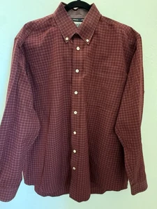 Cinch Shirt Mens Size Large Maroon Solid Long Sleeve Button Down Western Cowboy - Picture 1 of 10