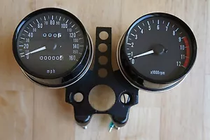 NEW TACHOMETER AND SPEEDOMETER MPH SET for KAWASAKI Z900 A4 Z1000 A1-2 MK1I Z650 - Picture 1 of 3