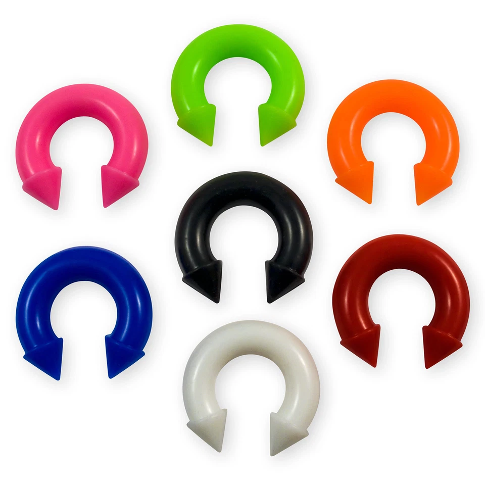 Circular Barbell Piercing Silikon Hufeisen Plug CBR  Flesh Tunnel Brust Intim SM - Bild 1 von 1