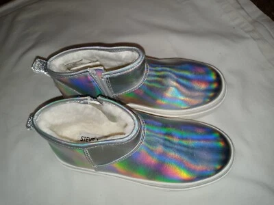 Steve Madden девочек Серебряный лодыжки кроссовок новый без коробки - Изображение 1 из 4