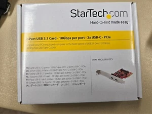 StarTech.com PEXUSB312C3 2-portowa karta PCIe USB 3.1 - 2 x USB-C - USB 3.1 Gen 2 - - Zdjęcie 1 z 5