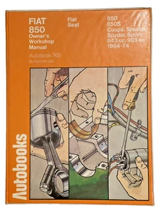 Fiat 850 Owner's Workshop Manual 1964-74 Autobooks 765 by Kenneth Ball 850S + - Foto 1 di 6