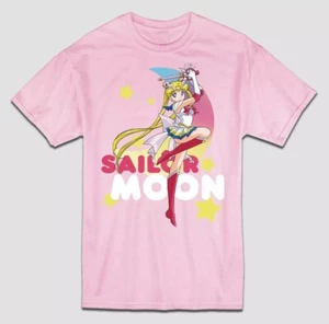 NWT SAILOR MOON Pink Womens T-Shirt SMALL Cute Short Sleeve Graphic Tee Anime - Picture 1 of 4