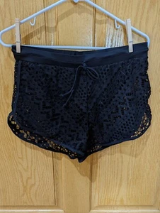 Aleumdr Womens Lace Hollow Out Swimsuit Tankini Bottom Swim Board Shorts Medium - Picture 1 of 4