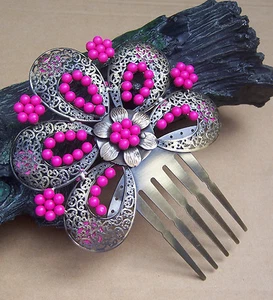 Hair comb peineta Spanish mantilla style hair accessory - Picture 1 of 10