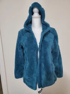DKNY Sport Womens Hooded Coat L(14/16) Peacock B8 - Picture 1 of 6