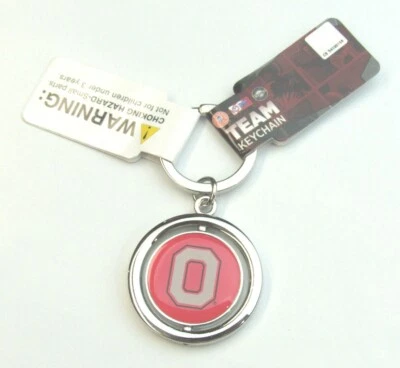 NCAA Ohio State Buckeyes Spinning Logo Key Ring Keychain Forever Collectibles - Image 1 of 3
