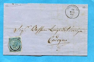 1865 TOSCOLANO d.c. su c.20 su 15 II°Tipo. (BRESCIA) (9587) - Imagen 1 de 1
