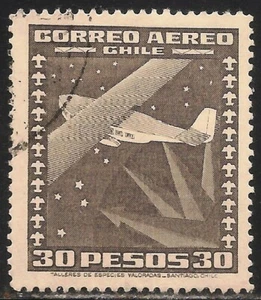 Chile #C48 (AP9) VF USED - 1934 30p Airplane and Southern Corss - Picture 1 of 1