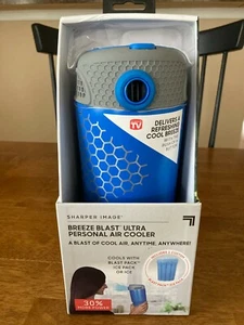 Sharper Image Breeze Blast Ultra Personal Air Cooler 30% More Power Blue NEW - Picture 1 of 6