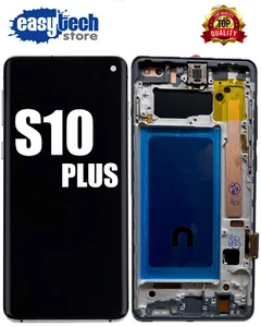 Samsung S10 Plus SM-G975F Display InCell LCD Touch Schermo Vetro Frame Nero - Zdjęcie 1 z 6