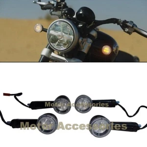 4X LED Indicator Turn Signal Light Fit For Royal Enfield Super Meteor 650 Black - Picture 1 of 13