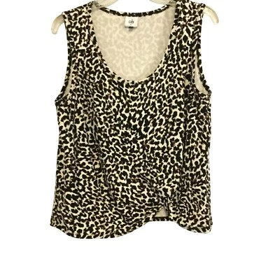 Blusa Cabi Sin Mangas Elástica Estampado Leopardo Anudada Frontal Sin Mangas Talla Mediana Foto 1 de 4