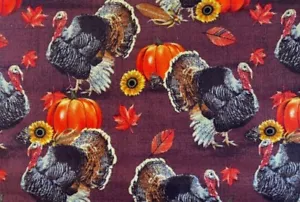David Textiles Fabric, Fat Quarter 18" X 21", 100% Cotton, Turkey, Leafs, Brown - Picture 1 of 1
