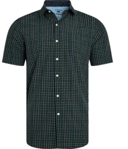 CHAPS Hawaiian Shirt Mens 2XL Wrinkle Resistant Black Blue UPF 50 NEW - Picture 1 of 6