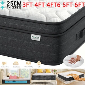 LUXURY ORTHOPAEDIC POCKET SPRUNG MATTRESS 3FT 4FT 4FT6 DOUBLE 5FT 6FT KING SIZE - Picture 1 of 22