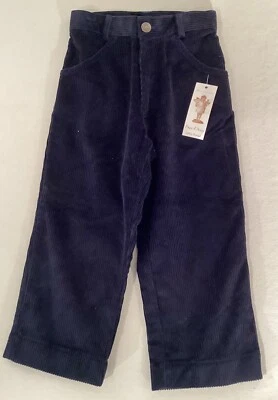 PAPO d’ ANJO NEW w/Tags Boys NAVY CORDUROY PANTS Sz: 3 RTL $89 - Image 1 of 4