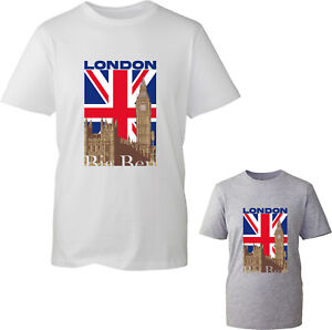 Big Ben London England Union Jack T-Shirt Great Britain Uk Souvenir Unisex Top