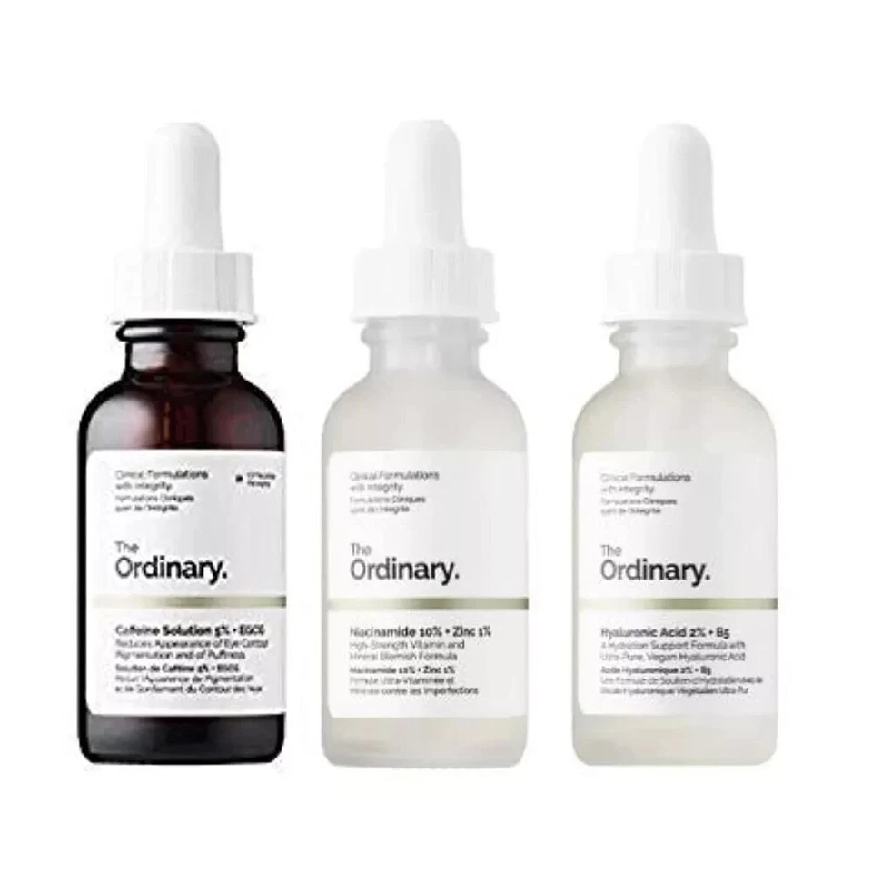 Conjunto The Ordinary Face Serum! Solução de cafeína 5%+EGCG, hialurônica e niacinamida - Imagem 1 de 1