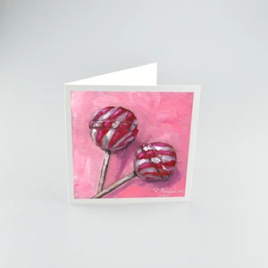 Lollipops - Square High Quality 312gsm Blank Greetings Cards - Picture 1 of 4
