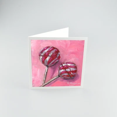 Lollipops - Square High Quality 312gsm Blank Greetings Cards - Image 1 of 4