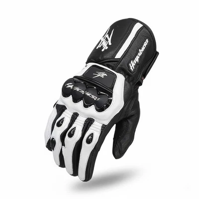 Guantes de cuero blindados Hayabusa Suzuki moto carreras nudillo Foto 1 de 4
