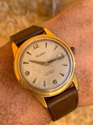 1960 Vintage Cortebert Relógio Automático Banhado a Ouro Grande Prêmio Cal 704 36mm Masculino - Imagem 1 de 4