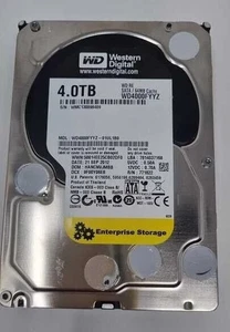 AU SELLER WD WD4000FYYZ  4TB  SATA 3.5" 64MB 7.2K DRIVE - TESTED W/ HDD SENTINEL - Picture 1 of 10