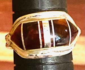 FRANCISCO A.STERLING INTARSIEN ~ 6 REICHE BERNSTEINSTEINE INDIANER RING 925 GR.6,75 - Bild 1 von 9