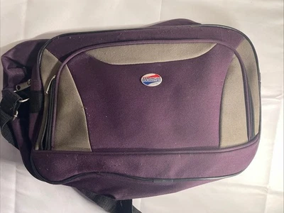 American Tourister Carry On Purple Adjustable Shoulder Strap  Zipper  Bag - Image 1 of 4