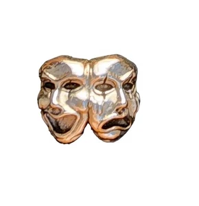 Actor's Comedy Tragedy Mask Ring Size 8.5 - Picture 1 of 5