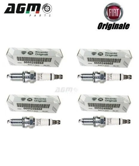 KIT 4 CANDELE ORIGINALE FIAT DOBLO' 500 PUNTO GIULIETTA MITO 1,4 T-JET 55249868 - Imagen 1 de 4