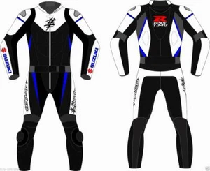 Herren Suzuki GSXR Motorrad Lederkostüm Biker Rennen Sportrüstung Schutz - Bild 1 von 3