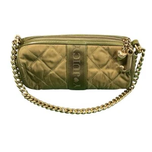 Juicy Couture Barrel Bag Vintage Y2K Army Green Gold Accessories Quilted - Picture 1 of 16