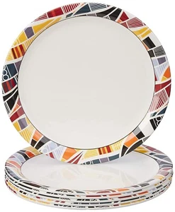 Melamine Dinner Plate Set (White, 11 inches) 6 pieces - Picture 1 of 6