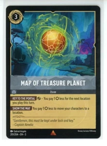 Map of Treasure Planet 2024 Lorcana Into the Inklands #201 Rare - Picture 1 of 2