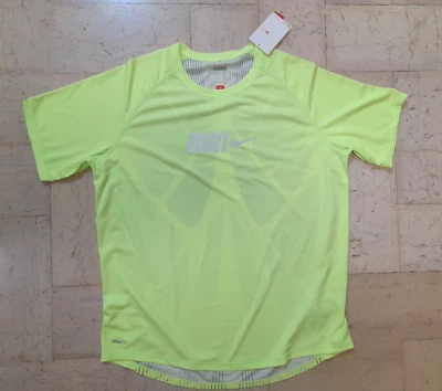 Maglia  Fitness Running Nike Run L Giallo Tennis Palestra Corsa Podista Dri-Fit. - Immagine 1 di 4