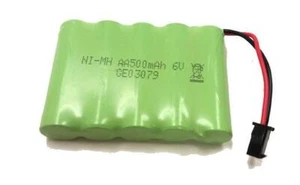 Rechargeable 6V 500mAh Ni-Mh Battery with 2 Pin SM Plug - Picture 1 of 1