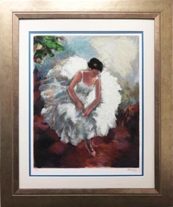 Hadva Ferenci "Prima Bailarina" ENMARCADO Firmado a Mano Arte Ballet Danza - Imagen 1 de 5
