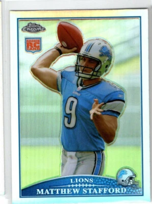 2009 TOPPS CHROME MATTHEW STAFFORD REFRACTOR RC #TC210 Lions Rams - Image 1 of 2