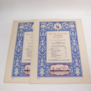 Tchaikovsky Nutcracker March 2 Piano Scores 4 Hands Sheet Music 1931 Schirmer - Picture 1 of 5